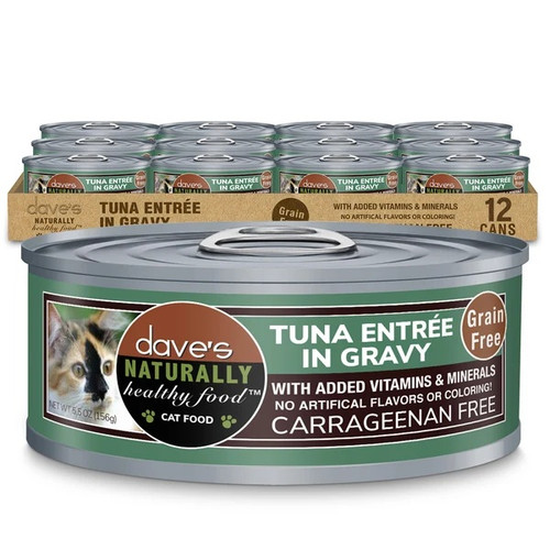 Dave’s Naturally Healthy® Grain Free Tuna Entrée in Gravy Canned Cat Food