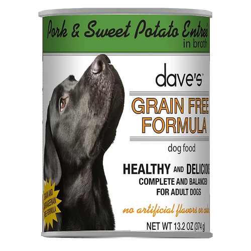 Dave’s Pet Food Grain Free Pork & Sweet Potato Entrée Canned Dog Food