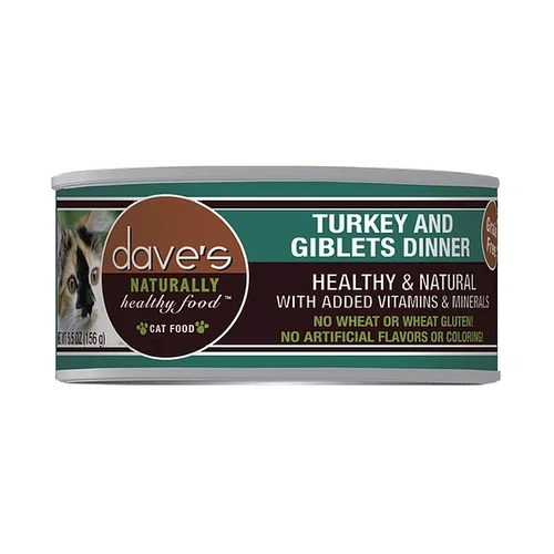 Dave’s Naturally Healthy® Grain Free Turkey & Giblets Dinner Canned Cat Food