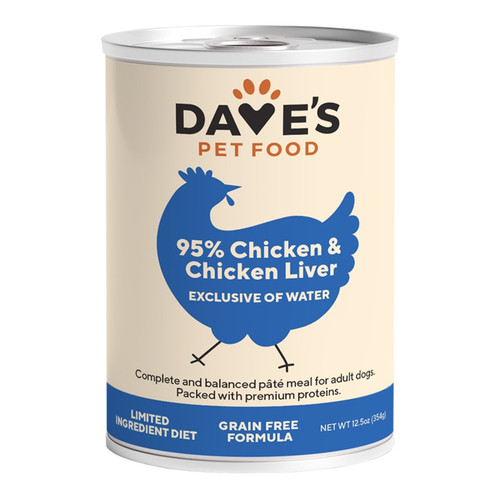 Dave’s 95% Premium Meats™ Chicken & Chicken Liver For Dogs