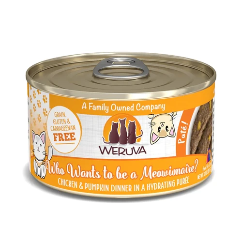 Weruva® Cat Paté Who Wants to be a Meowionaire? Chicken & Pumpkin in a Hydrating Purée