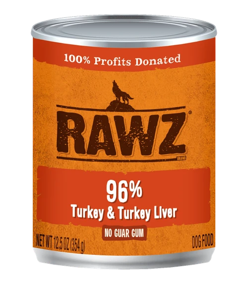 RAWZ® 96% Turkey & Turkey Liver Pâté Canned Dog Food