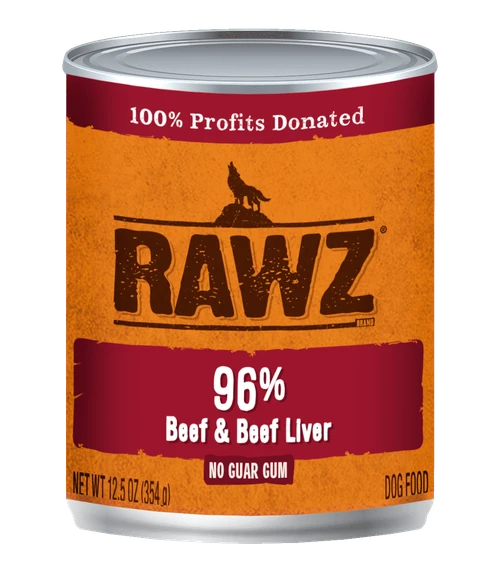RAWZ® 96% Beef & Beef Liver Pâté Canned Dog Food