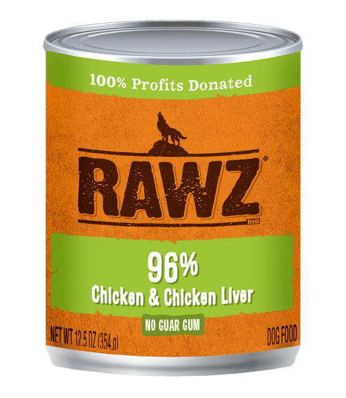 Rawz 96% Chicken & Chicken Liver Pate Dog Can