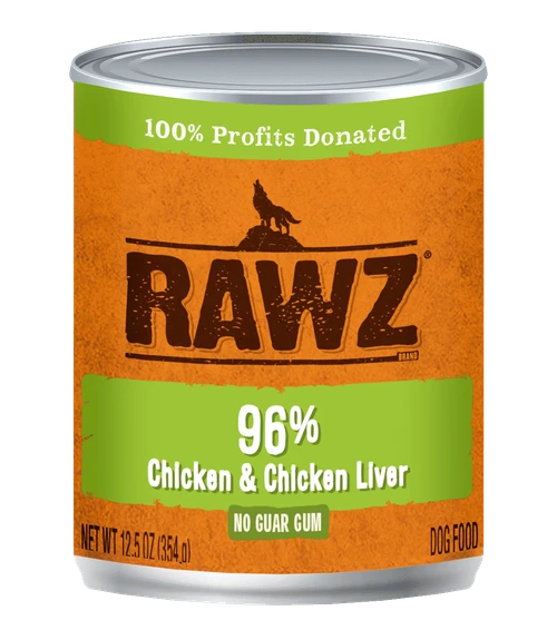 RAWZ® 96% Chicken & Chicken Liver Pâté Canned Dog Food