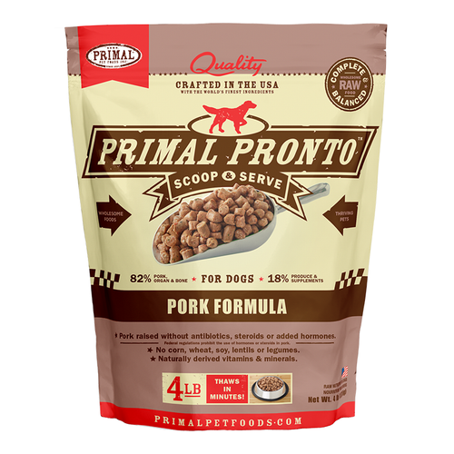 Primal® Frozen Raw Scoopable Pronto Dog Food – Pork Recipe