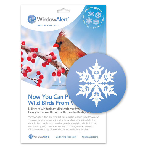 Snowflake Shaped Window Alert Decal