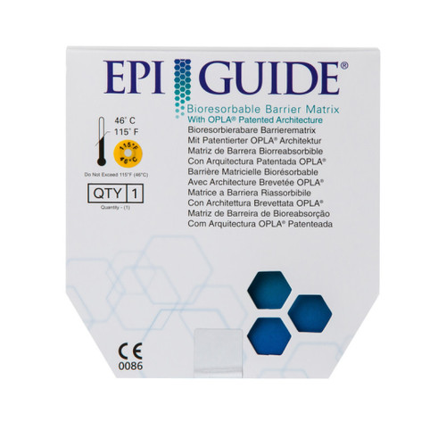 The Curasan Epi-Guide Membrane packaging is against a white background.