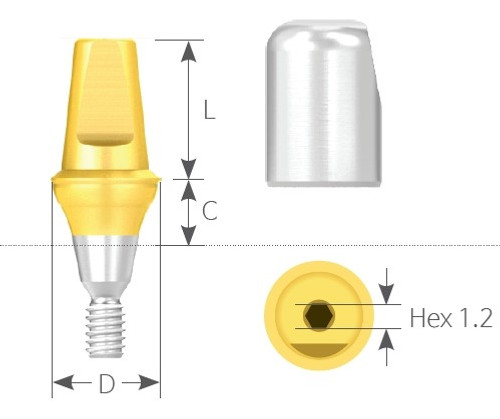 DIOnavi  Solid Abutment, (SSSA), Regular.Wide