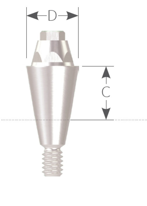 DIOnavi Multi Straight Abutment, (MSA), Regular.Wide