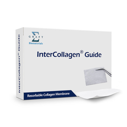 The InterCollagen Guide Membrane and its box are against a white background.