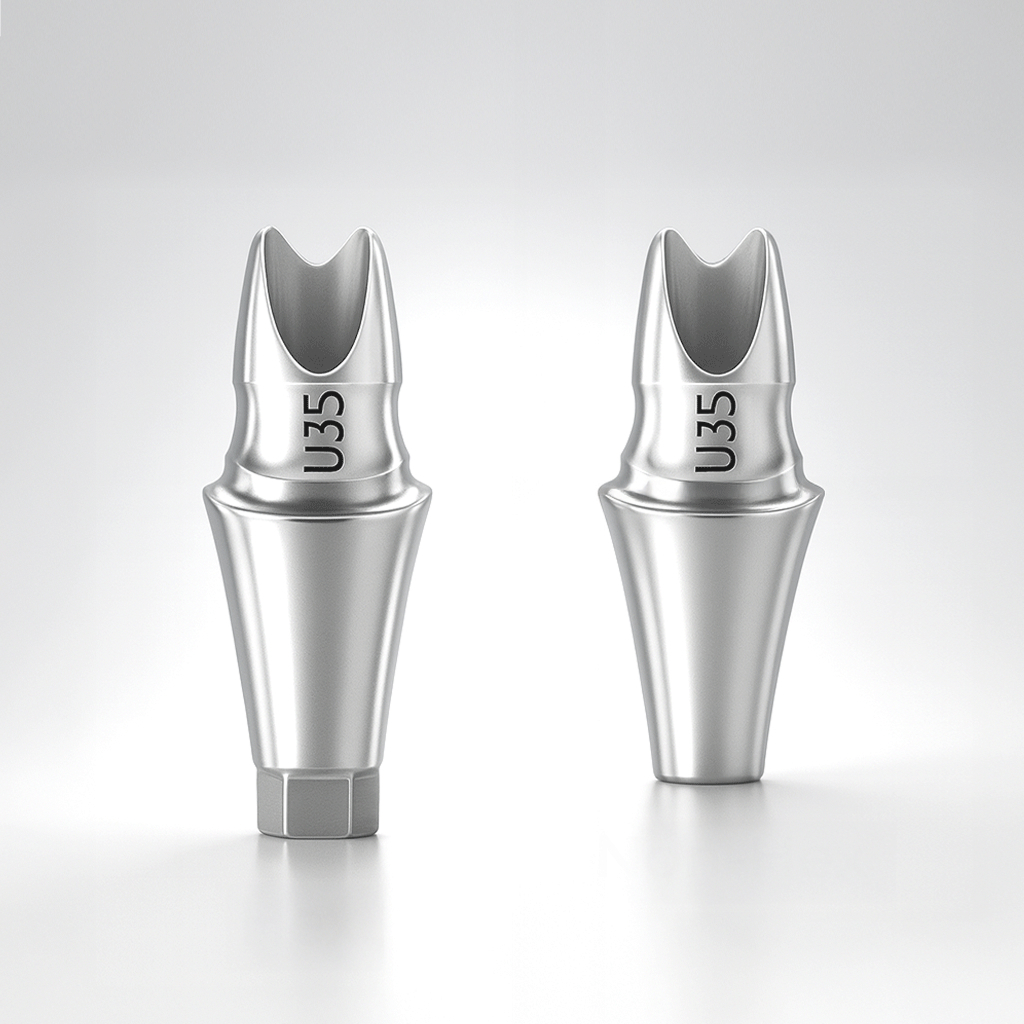 The Anatomic Abutment, Narrow (Upper Incisor) drops a shadow.