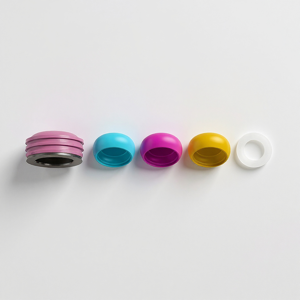 The LOCATOR R-TX | Limited Range | Mixed Retention Inserts Processing Pack (1 Pack) pieces drop shadows.