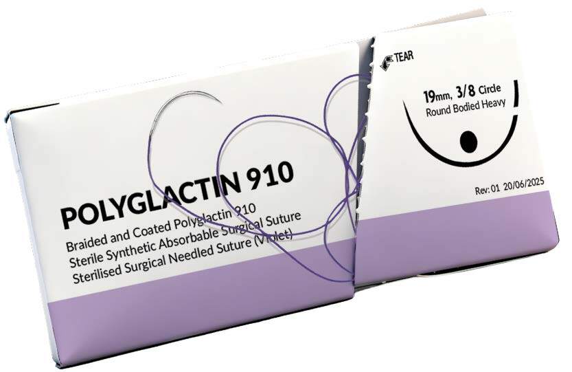 Polyglactin 910 Braided and Coated Absorbable Suture
