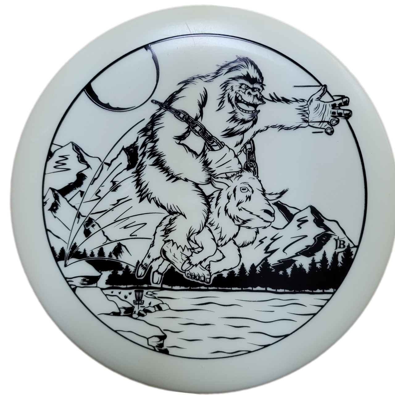 Custom Disc Golf Products — Jay Yeti Reading (green moon)