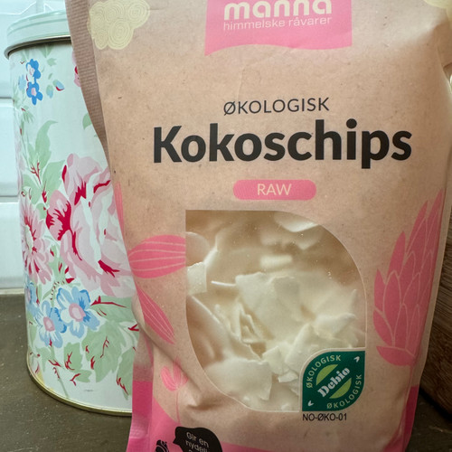 Kokoschips raw, 200 g, økologisk, Manna