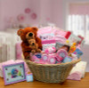 Deluxe Welcome Home Precious  Baby BasketAvailable in Pink, Blue or Teal/ Yellow