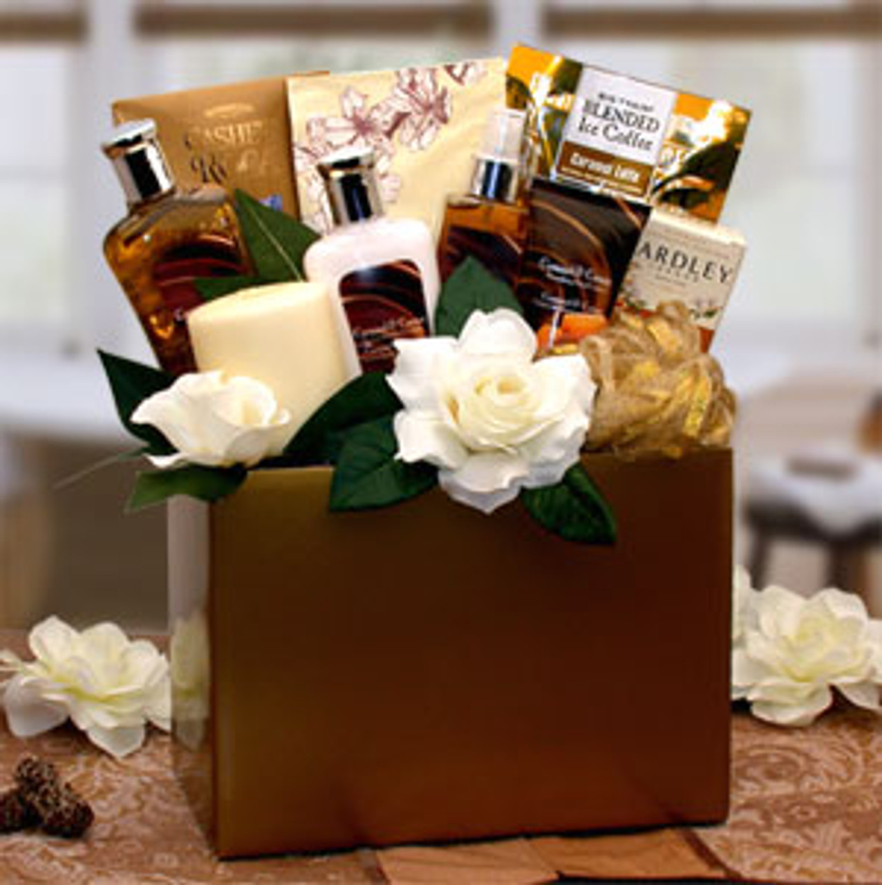 Women's Gift Baskets Spa Gift Basket for Her Sweet Blooms Spa Gift Basket  Mother's Day Gift Baskets deluxe spa products