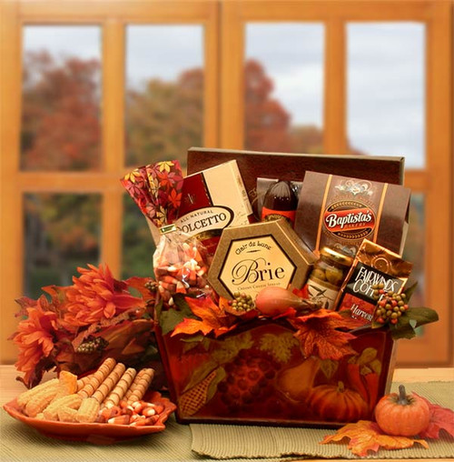 Maple Leaf themed gourmet gift basket