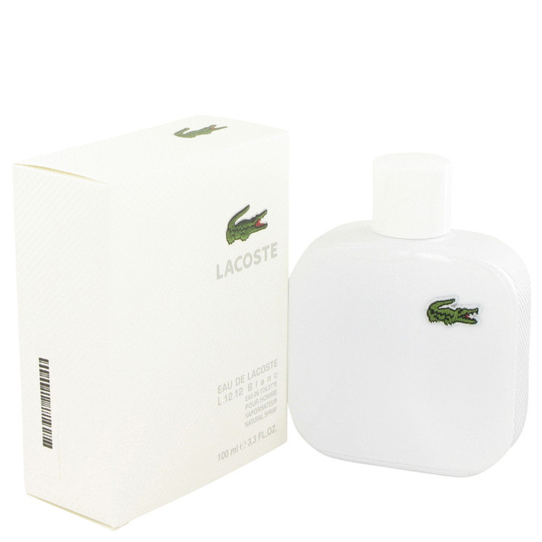 Eau De Lacoste L.12.12 Blanc Cologne for Men by Lacoste Edt Spray 3.3 oz