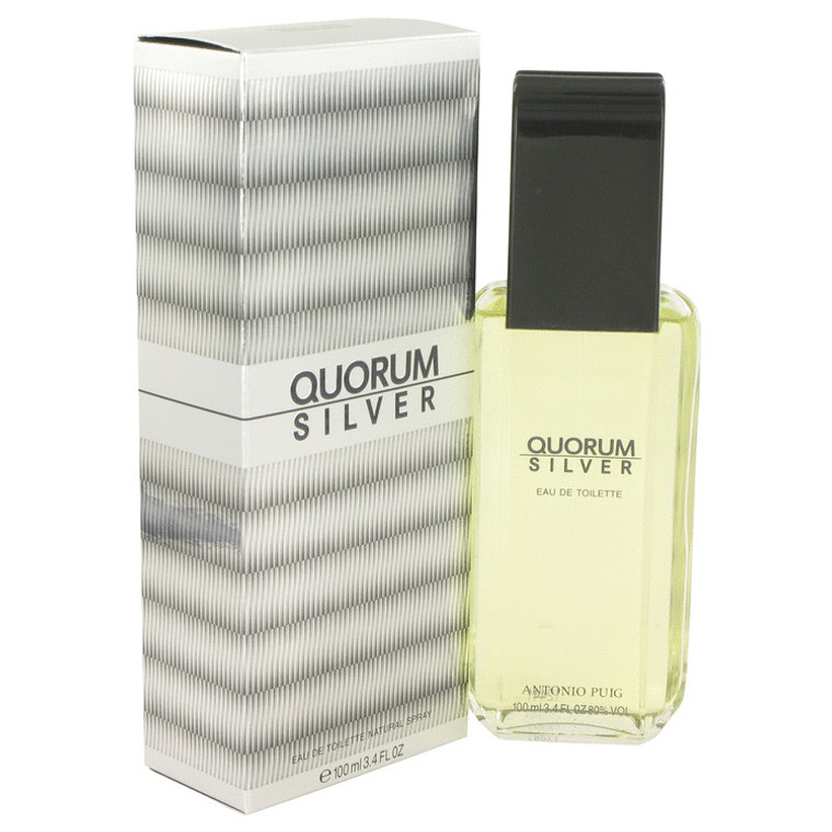 Mens Quorum Silver Cologne by Antonio Puig Edt Spray 3.4 oz