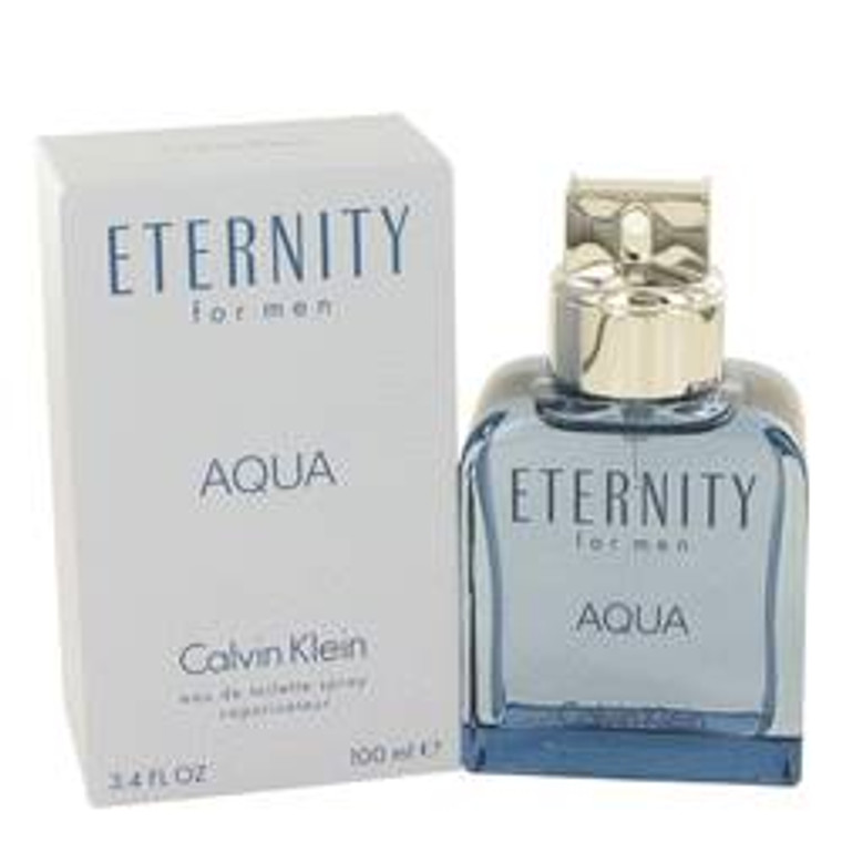 Eternity Aqua Cologne by Calvin Klein Men's Edt  Spray 3.4 oz