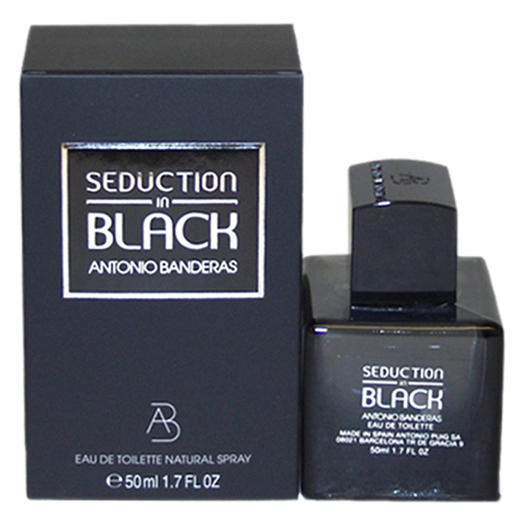 ANTONIO BANDERA'S BLACK SEDUCTIOIN FOR MEN EAU DE TOILETTE SPRAY 1.7 OZ