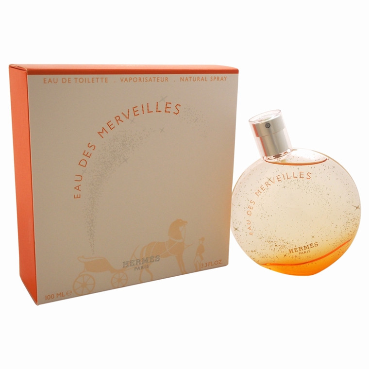 EAU DES MERVEILLES BY HERMES FOR WOMEN EAU DE TOILETTE SPRAY 3.4 OZ