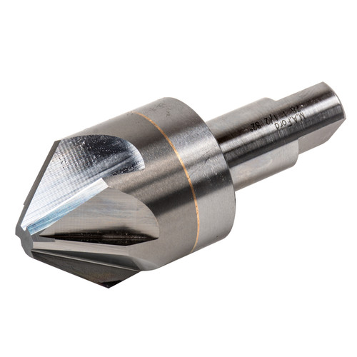 Made from solid carbide, this single-end countersink performs quietly without sparks, short drill chips and a clean, mirror finish. Made from solid carbide, this single-end countersink performs quietly without sparks, short drill chips and a clean, mirror finish.