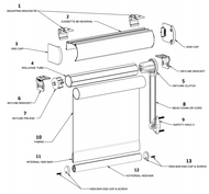 Blind Parts: Roller Shade Parts and Diagram