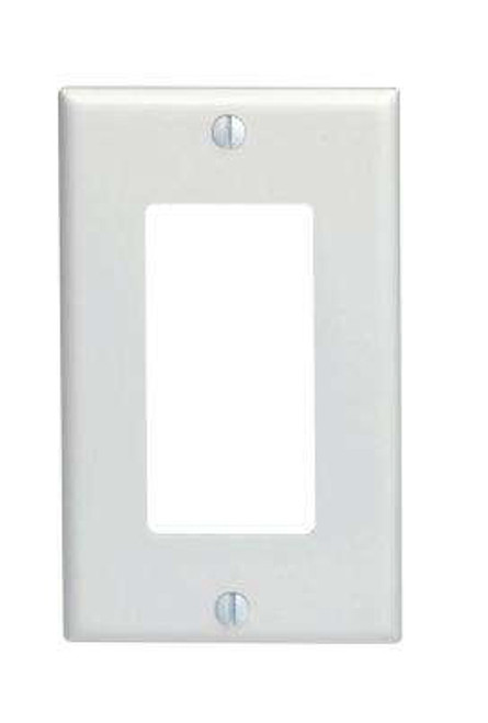 Plastic white face plate for Decora style paddle switches.