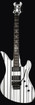 Schecter 1746 Synyster Standard Guitar, Gloss White w/Black Pinstripes