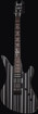 Schecter 1748 Synyster Standard HT Guitar, Gloss Black w/Silver Pin Stripes