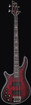 Schecter 1912 Hellraiser Extreme-4 LH Guitar, Crimson Red Burst Satin