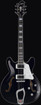 Hagstrom SUVIK-BLK-U Super Viking Electric Guitar, Black Gloss