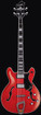 Hagstrom VIKB-WCT-U Viking Bass Electric Bass Guitar, Wild Cherry Transparent