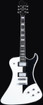Hagstrom FANTCUS-WHT-U Fantomen Custom Electric Guitar, White Gloss