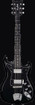 Hagstrom HIIN-BLK-U Retroscape Electric Guitar, Black Gloss