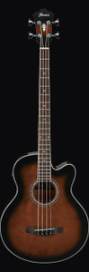 Ibanez AEB10EDVS AEB Series Acoustic Bass Guitar, Dark Violin Sunburst High Gloss