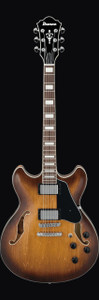 Ibanez AS73TBC AS Series Hollow Body Electric Guitar, Tobacco Brown