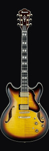 Ibanez AS153AYS AS Artstar Series Hollow Body Electric Guitar, Antique Yellow Sunburst