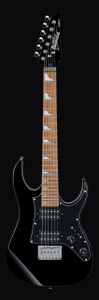 Ibanez GRGM21BKN miKro Series Electric Guitar, Black Night