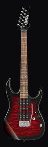 Ibanez GRX70QATRB RG Gio Series Electric Guitar, Transparent Red Burst