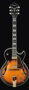 Ibanez GB10BS GB Signature Series Hollow Body Electric Guitar, Brown Sunburst
