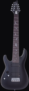 Schecter 1188 Damien Platinum-8 LH Guitar, Satin Black
