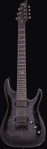Schecter 1924 Hellraiser Hybrid C-7 Guitar, Trans Black Burst