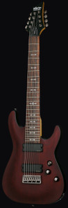 Schecter 2074 Omen-8 Guitar, Walnut Satin