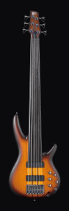 Ibanez SRF706BBF SR Workshop Series Electric Bass Guitar, Brown Burst Flat