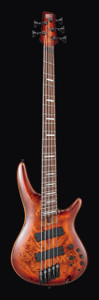 Ibanez SRMS805BTT SR Workshop Series Electric Bass Guitar, Brown Topaz Burst