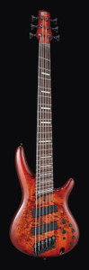 Ibanez SRMS806BTT SR Workshop Series Electric Bass Guitar, Brown Topaz Burst